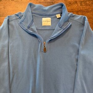 Tommy Bahama Martinique Light Blue Half-Zip Sweater